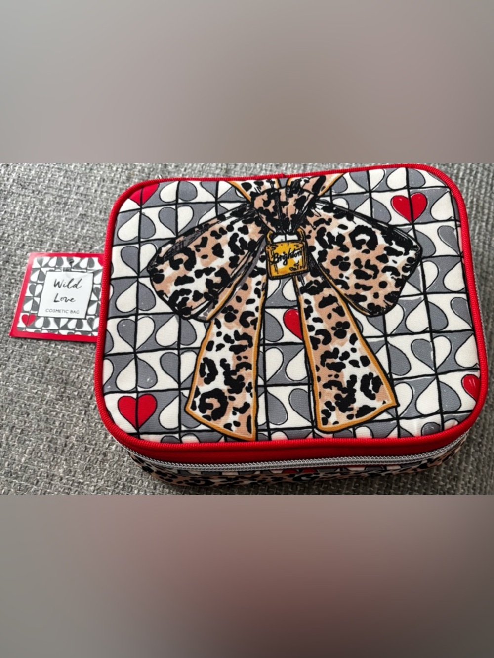Rare Brighton x Tom Clancy Jewelry Box - Leopard Print Heart Case - NWT
